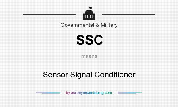 What does SSC mean? It stands for Sensor Signal Conditioner
