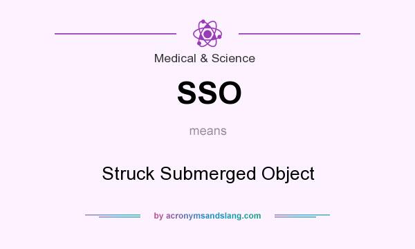 What does SSO mean? It stands for Struck Submerged Object