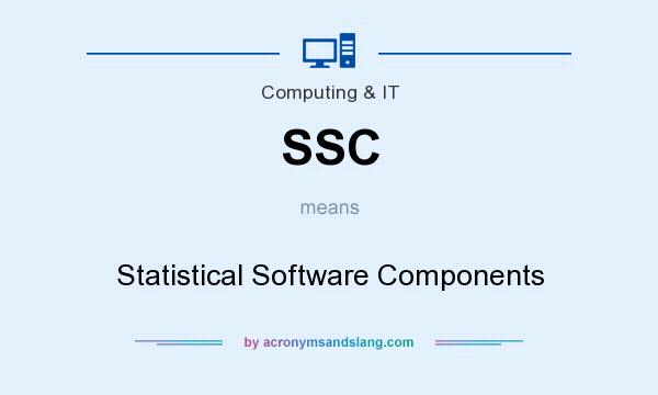 What does SSC mean? It stands for Statistical Software Components