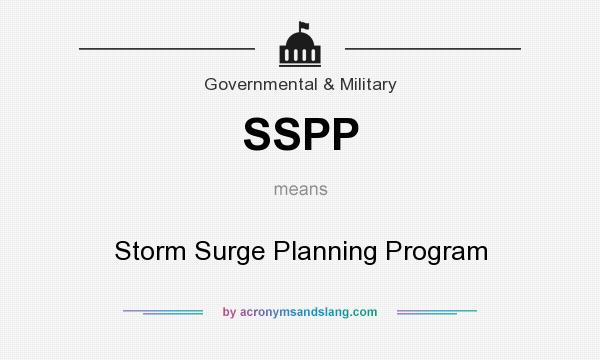 What does SSPP mean? It stands for Storm Surge Planning Program
