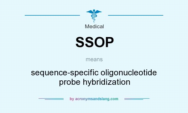 What does SSOP mean? It stands for sequence-specific oligonucleotide probe hybridization
