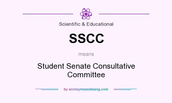 What does SSCC mean? It stands for Student Senate Consultative Committee