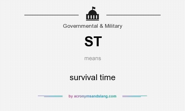 What does ST mean? It stands for survival time