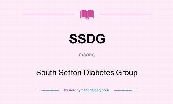 What does SSDG mean? It stands for South Sefton Diabetes Group