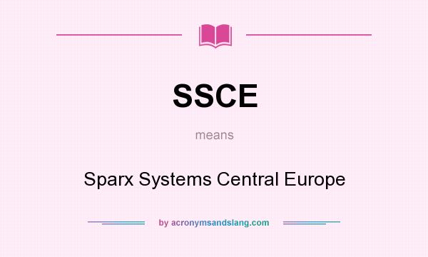 What does SSCE mean? It stands for Sparx Systems Central Europe