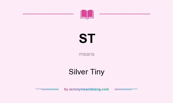 What does ST mean? It stands for Silver Tiny