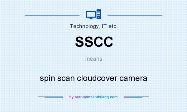 What does SSCC mean? It stands for spin scan cloudcover camera