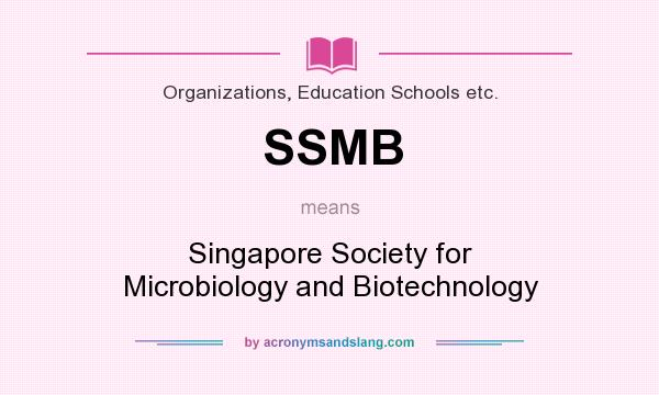 What does SSMB mean? It stands for Singapore Society for Microbiology and Biotechnology