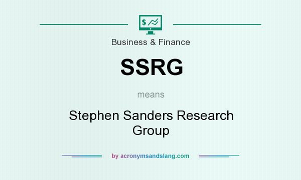 What does SSRG mean? It stands for Stephen Sanders Research Group
