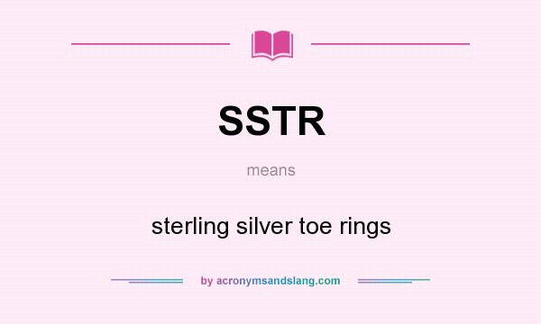 What does SSTR mean? It stands for sterling silver toe rings