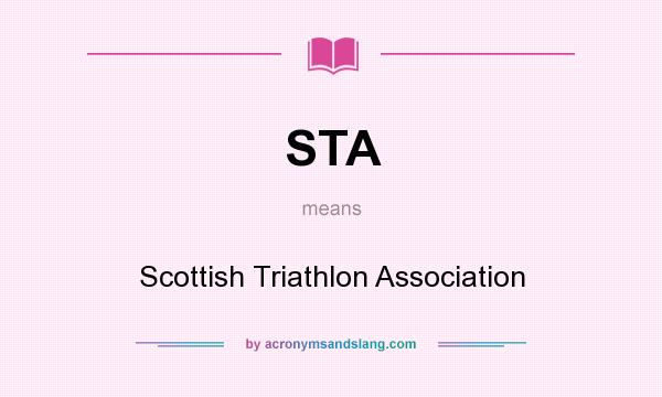 What does STA mean? It stands for Scottish Triathlon Association