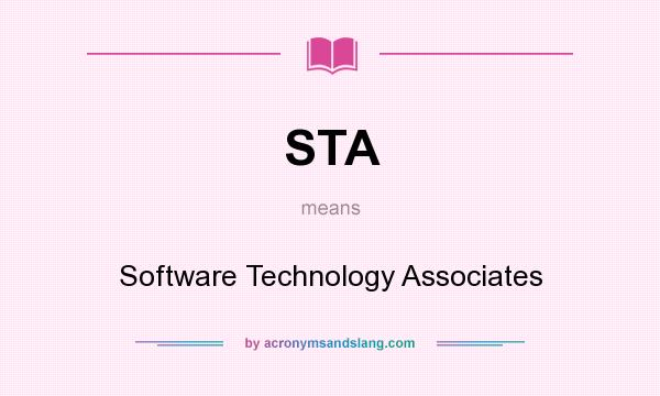 What does STA mean? It stands for Software Technology Associates