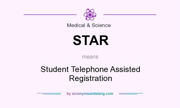What does STAR mean? It stands for Student Telephone Assisted Registration