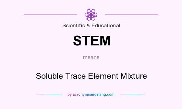 What does STEM mean? It stands for Soluble Trace Element Mixture