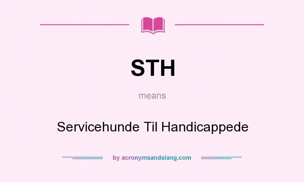 What does STH mean? It stands for Servicehunde Til Handicappede
