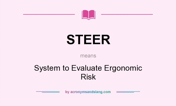 What does STEER mean? It stands for System to Evaluate Ergonomic Risk