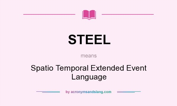 What does STEEL mean? It stands for Spatio Temporal Extended Event Language