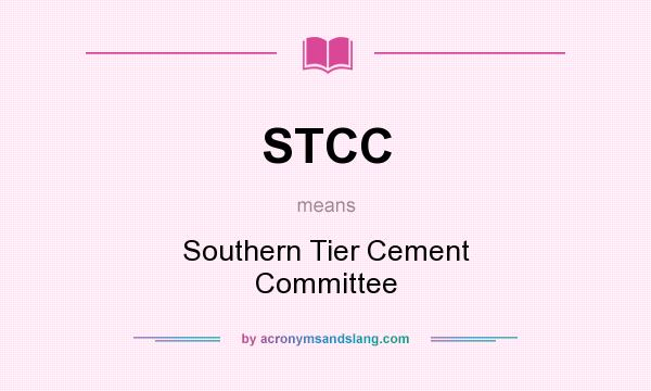 What does STCC mean? It stands for Southern Tier Cement Committee