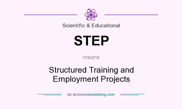 What does STEP mean? It stands for Structured Training and Employment Projects