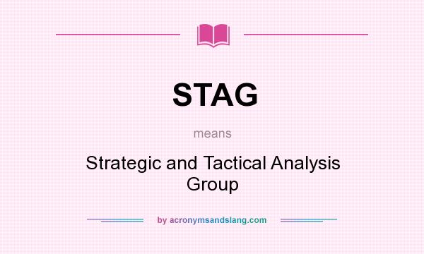 What does STAG mean? It stands for Strategic and Tactical Analysis Group