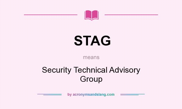 What does STAG mean? It stands for Security Technical Advisory Group