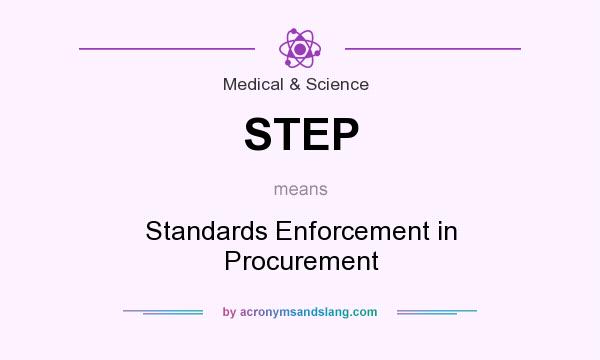 What does STEP mean? It stands for Standards Enforcement in Procurement