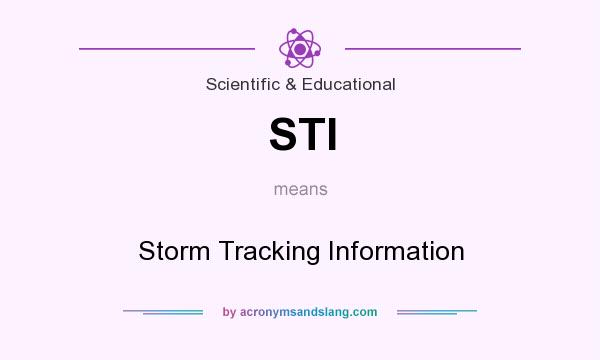What does STI mean? It stands for Storm Tracking Information