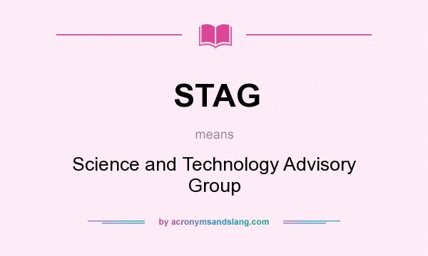 What does STAG mean? It stands for Science and Technology Advisory Group