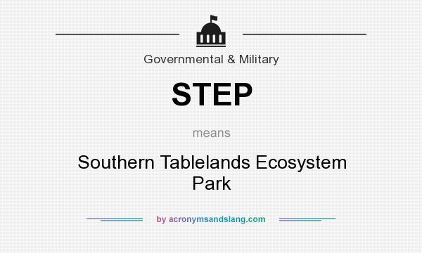 What does STEP mean? It stands for Southern Tablelands Ecosystem Park