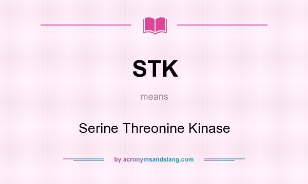 What does STK mean? It stands for Serine Threonine Kinase