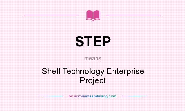 What does STEP mean? It stands for Shell Technology Enterprise Project