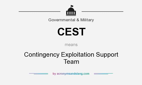 What does CEST mean? It stands for Contingency Exploitation Support Team