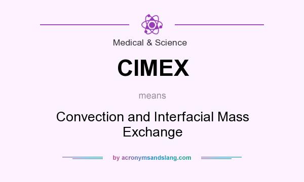 What does CIMEX mean? It stands for Convection and Interfacial Mass Exchange