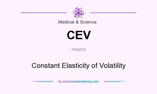 What does CEV mean? It stands for Constant Elasticity of Volatility