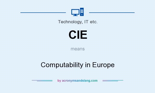 What does CIE mean? It stands for Computability in Europe