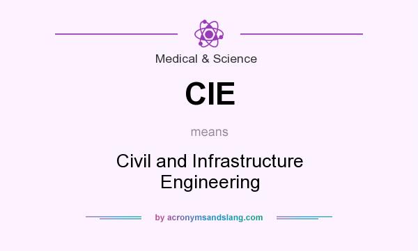 What does CIE mean? It stands for Civil and Infrastructure Engineering
