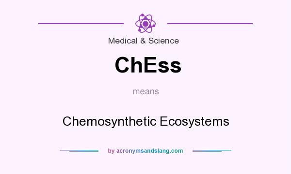 What does ChEss mean? It stands for Chemosynthetic Ecosystems