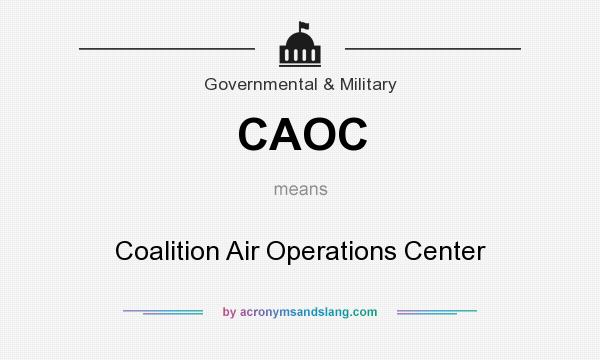 What does CAOC mean? It stands for Coalition Air Operations Center