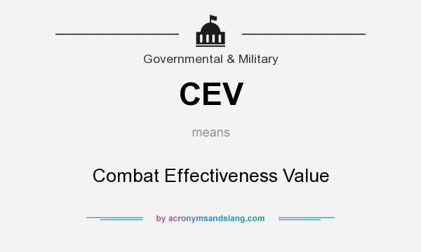 What does CEV mean? It stands for Combat Effectiveness Value