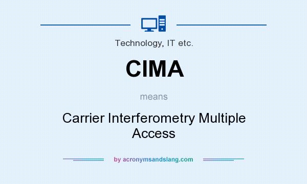 What does CIMA mean? It stands for Carrier Interferometry Multiple Access