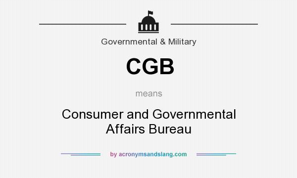 What does CGB mean? It stands for Consumer and Governmental Affairs Bureau