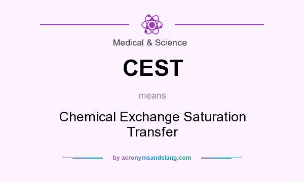 What does CEST mean? It stands for Chemical Exchange Saturation Transfer