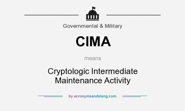 What does CIMA mean? It stands for Cryptologic Intermediate Maintenance Activity