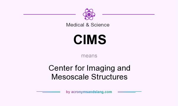What does CIMS mean? It stands for Center for Imaging and Mesoscale Structures