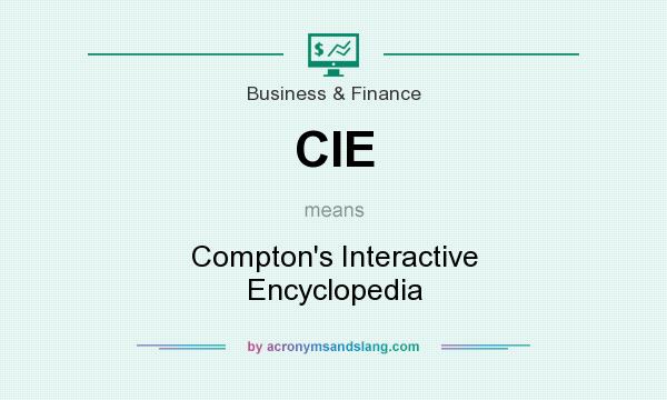 What does CIE mean? It stands for Compton`s Interactive Encyclopedia