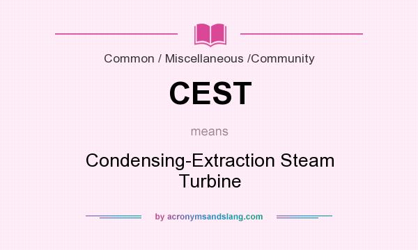What does CEST mean? It stands for Condensing-Extraction Steam Turbine