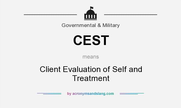 What does CEST mean? It stands for Client Evaluation of Self and Treatment