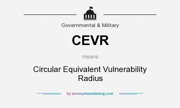 What does CEVR mean? It stands for Circular Equivalent Vulnerability Radius