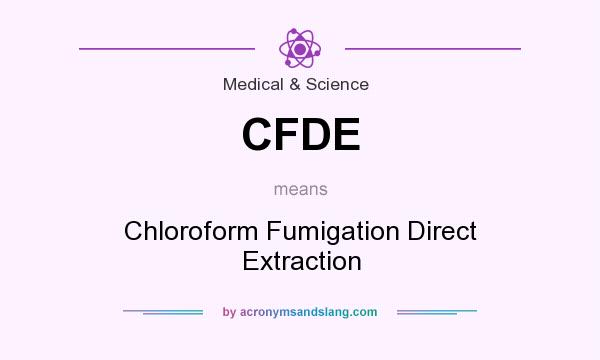 What does CFDE mean? It stands for Chloroform Fumigation Direct Extraction