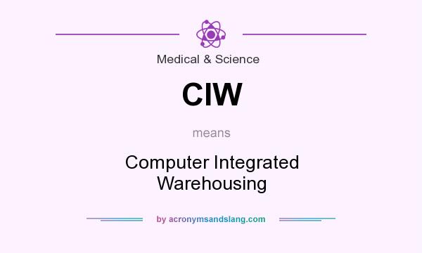 What does CIW mean? It stands for Computer Integrated Warehousing